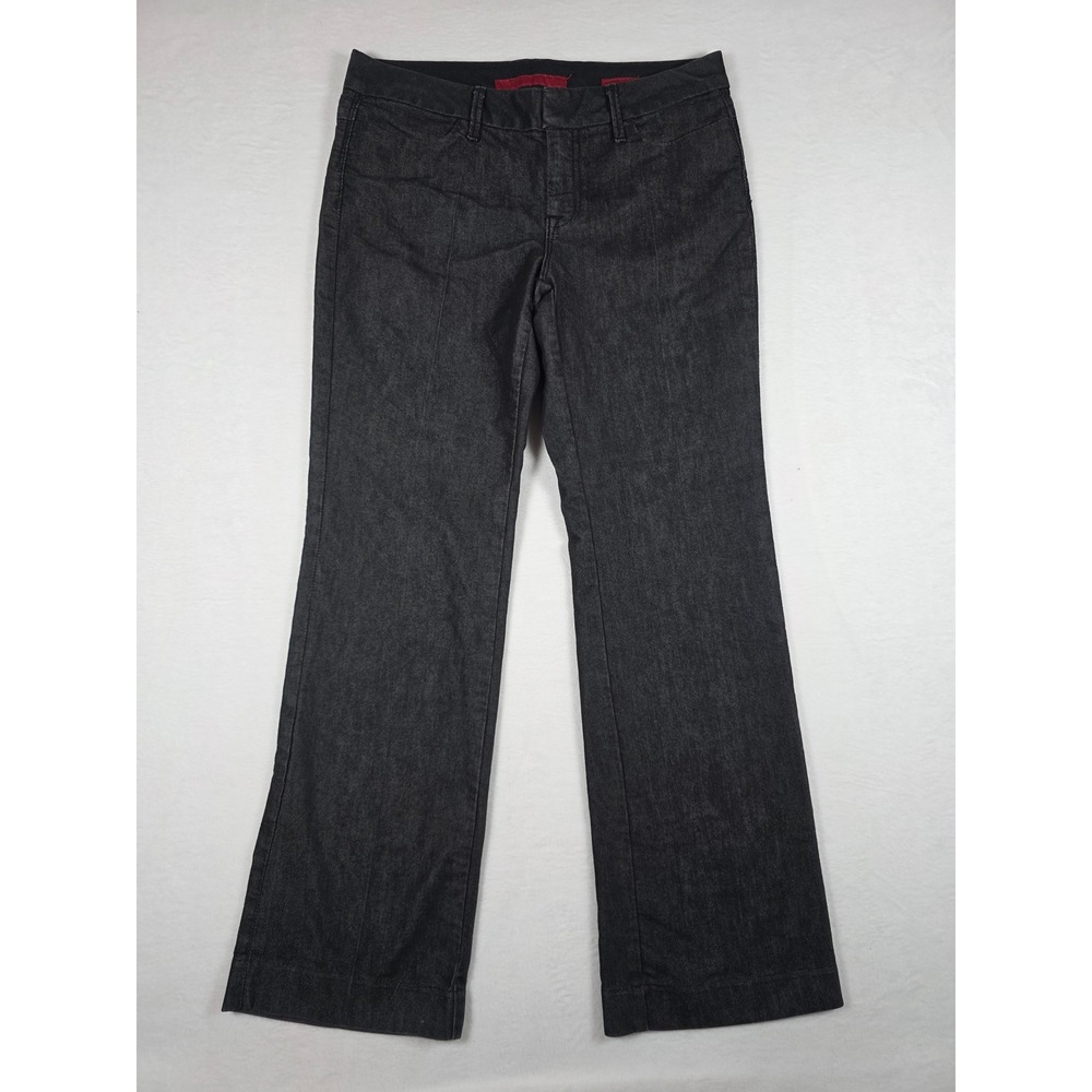 Banana Republic Trouser Jean Stretch Wide Leg 29/8P Dark Grey Office Minimalist